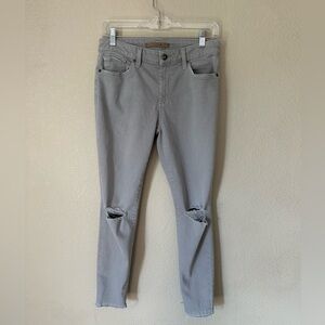 Joe's Jeans Women's Skinny Ankle Ripped‎ Gray Jeans Size 28